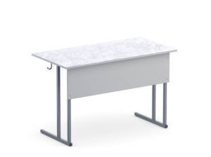 Стол лабораторный, прямоугольная труба, пластиковая столешница (ст. Серая, мк. Серый)